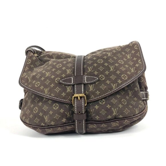 LOUIS VUITTON Saumur 30 Crossbody Shoulder Bag Monogram Mini Lin - Picture 1 of 14